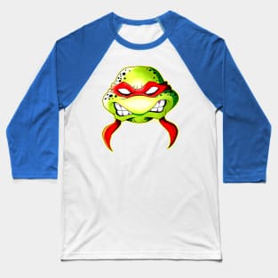 Angry Red Ninja Turtle Raph Baseball T-Shirt